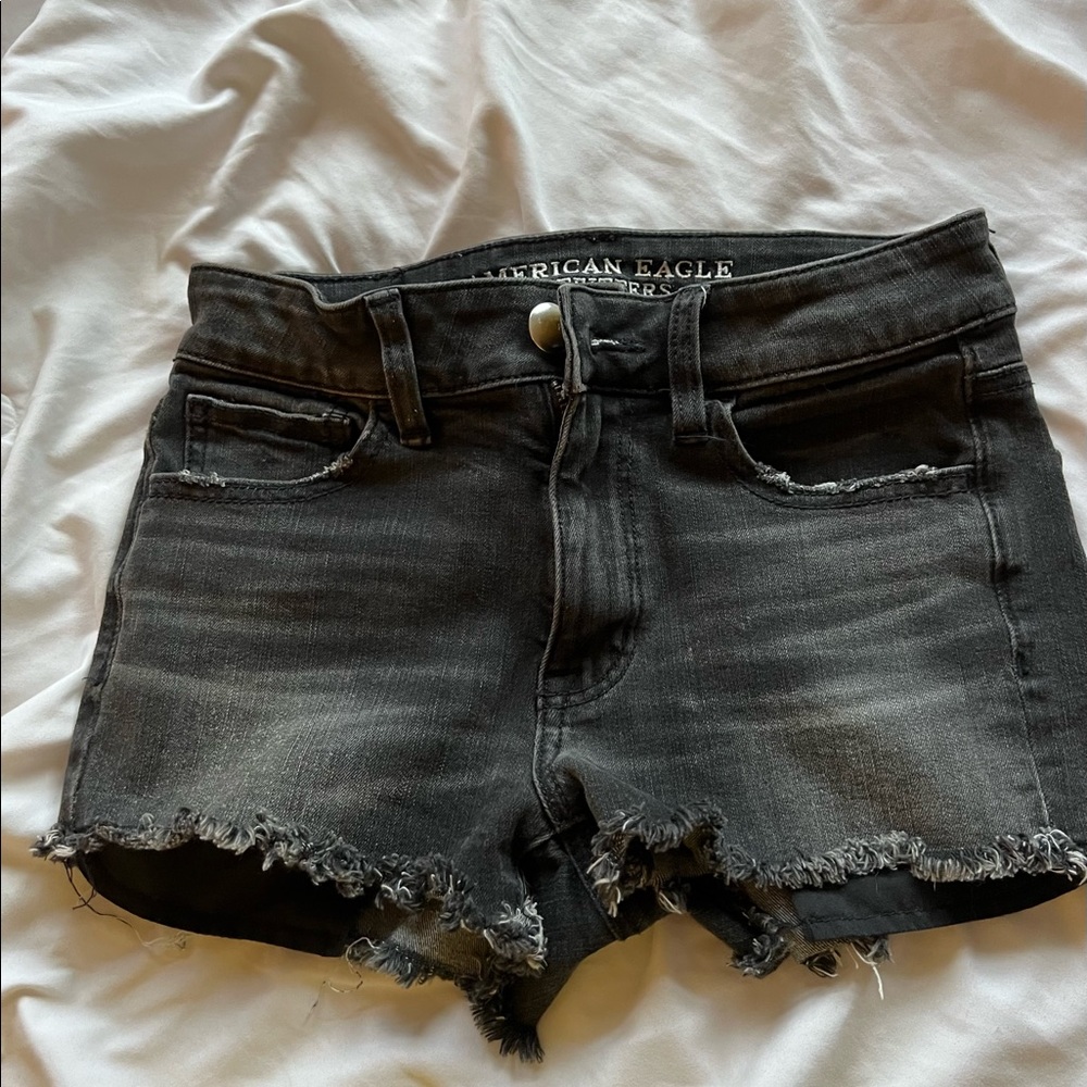 AE denim shorts